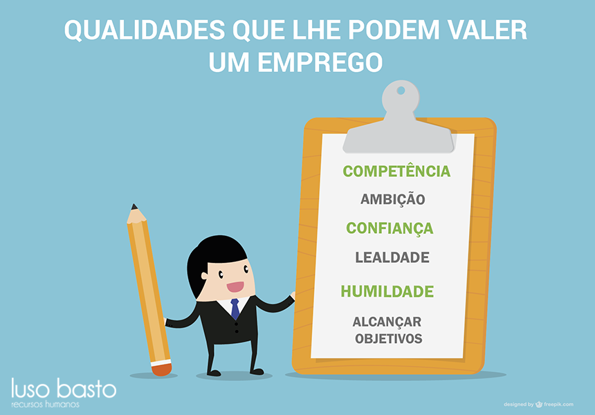 qualidades que lhe podem valer um emprego